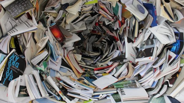 a messy clutter