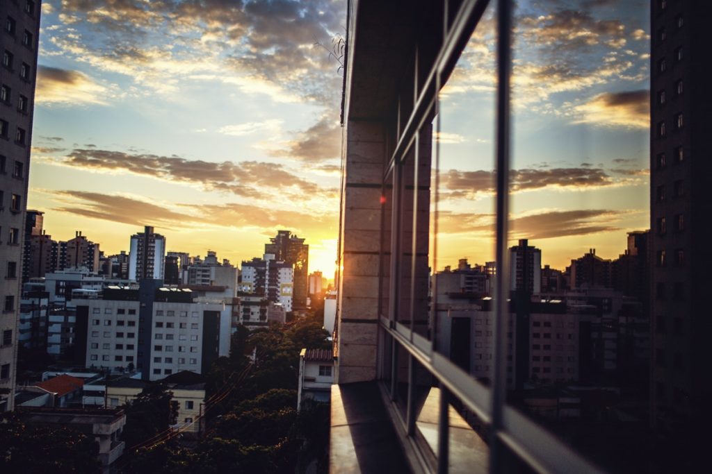 Sunset over Belo Horizonte Brazil
